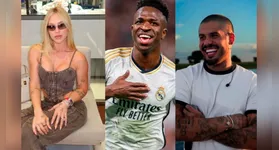 O atacante Vini Jr. em pronunciamento oficial na internet; termo "fica bem" virou piada nas redes sociais.