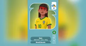 A plataforma possibilita que os usuários montem uma carta no estilo álbum da Copa utilizando informações pessoais
