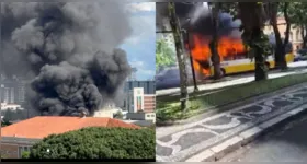 Imagens que circulam nas redes sociais mostram nuvem de fumaça.