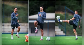 Vitor Bueno (centro) poderá retornar ao time titular do Leão