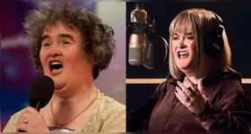Susan Boyle, 65, surpreendeu fãs em janeiro de 2026 ao anunciar nova era com fotos de visual renovado e imagens em estúdio de gravação.