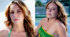 A atriz mostrou já estar ansiosa e na torcida pela Seleção.
