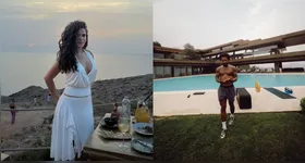 Maisa viajou para Ibiza na companhia de amigas, enquanto o atleta, mesmo de folga, cuida da preparação física para voltar ao Corinthians.