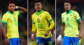 Rodrygo, Estevão e Eder Militão, peças importantes da seleção brasileira desfalcando o time