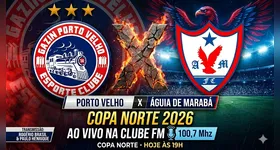 O Águia de Marabá encara o Porto Velho em uma partida que vale muito mais do que três pontos: vale o domínio absoluto do Grupo B da Copa Norte.