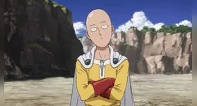 Saitama em prontidão: o herói que transformou a repetição exaustiva em um poder capaz de aniquilar qualquer ameaça com um único soco.