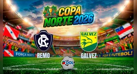 Remo x Galvez na Copa Norte