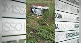 Corpo foi arremessado por cerca de 20 metros no meio do mato