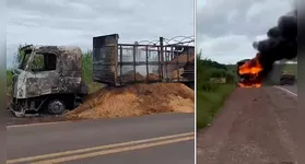 Apesar do susto, condutor da carreta não ficou ferido