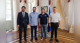 O presidente Isan Anijar esteve presente na reunião com o prefeito de Belém Igor Normando