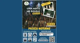 Passeio noturno permitirá que visitantes conheçam o Bosque Rodrigues Alves sob uma nova perspectiva, em meio à floresta amazônica