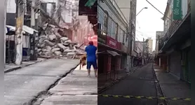 Um prédio desabou em Belém, interdição na rua Treze de Maio. Informações sobre feridos e segurança são aguardadas. Acompanhe as atualizações.