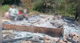 Quando o Corpo de Bombeiros chegou ao local a casa já havia sido consumida pelas chamas