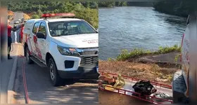 Bombeiros encontram corpo de vítima após micro-ônibus cair no Rio Curuá-Una. Equipes buscam última pessoa desaparecida.