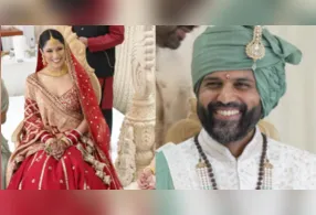 Lakshmi e Varun se emocionam no momento em que se veem pela primeira vez no altar durante casamento na Índia, vídeo viralizou e ultrapassa milhões de visualizações.