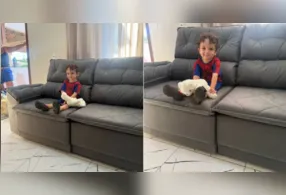 Matias, de apenas 2 anos, usou o celular da mãe durante um almoço de família e acabou comprando um sofá pela internet.