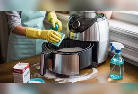 Alguns produtos simples são indicados para a limpeza da Air Fryer.