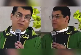 O padre usou a tribuna da igreja para contar o relato