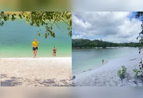 A lagoa está localizada na PA-140, no muncípio de Vigia de Nazaré.