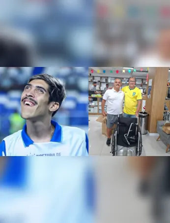 Os ex-jogadores e ídolos de Clube do Remo e Paysandu, Agnaldo de Jesus e Vandick Lima doaram uma cadeira de rodas para Pampam, que deve receber alta hospitalar neste sábado.