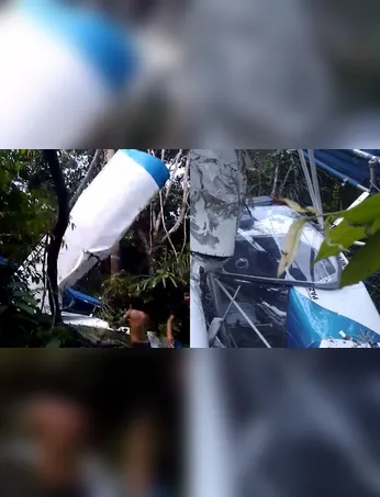 O avião de pequeno porte caiu em uma área de mata em Santarém.