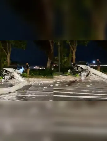 Senador Lemos: o trânsito na região apresentou lentidão, visto que uma faixa da avenida foi interditada pelos agentes de trânsito.