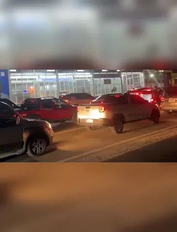O registro de saída da cidade tem sido de trânsito intenso na BR-316