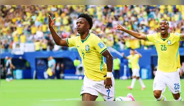 Imagem ilustrativa da imagem Brasil encontra equilíbrio tático e eleva nível de Vinícius Jr.