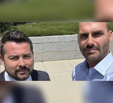 Imagem ilustrativa da imagem Aliado de Eduardo Bolsonaro ameaça usar a força contra jornalistas nos EUA