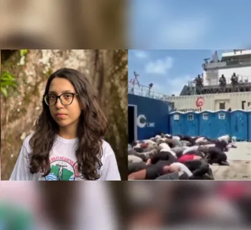 Imagem ilustrativa da imagem Tripulantes da flotilha rumo a Gaza sofrem violência de militares de Israel
