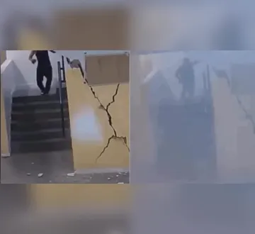 Imagem ilustrativa da imagem Vídeo mostra momento que prédio desaba durante terromoto na Venezuela