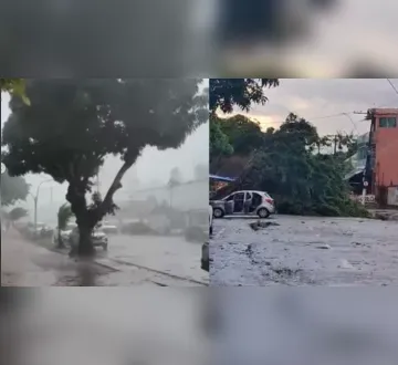 Imagem ilustrativa da imagem Chuva forte causa estragos e deixa prejuízos em Mosqueiro