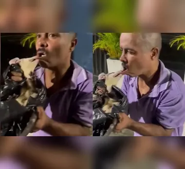 Imagem ilustrativa da imagem Homem é mordido por mucura durante "brincadeira" com animal