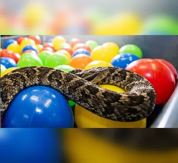 Imagem ilustrativa da imagem Jararaca em piscina de bolinhas reacende alerta; como agir e buscar ajuda