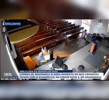 Imagem ilustrativa da imagem Câmeras registram tentativa de furto em igreja evangélica em Ananindeua