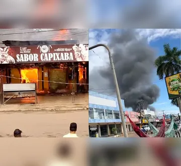 Imagem ilustrativa da imagem Incêndio destrói churrascaria no interior do Pará; veja vídeo