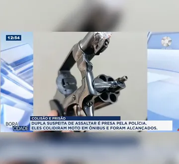 Imagem ilustrativa da imagem Vídeo: dupla é presa após assalto e acidente com ônibus em Belém