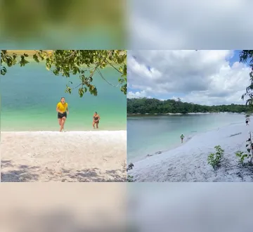 Imagem ilustrativa da imagem Vídeo: Lagoa cristalina encontrada em Vigia viraliza, mas&nbsp;gera alerta sobre riscos&nbsp;