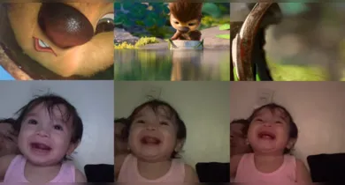 Aurora, bebê de Macapá, no Norte do Brasil, viralizou ao reagir com gargalhadas ao assistir ao filme “Como Mágica”, da Netflix.