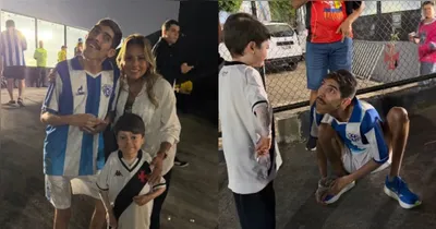O encontro foi registrado nos bastidores da partida que valia vaga nas oitavas de final da Copa do Brasil, conquistada pelo Vasco após o empate de 2x2.