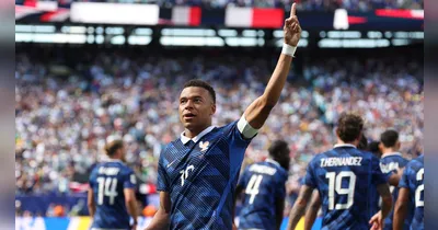 GR2261. NUEVA JERSEY (ESTADOS UNIDOS), 16/06/2026.- Kylian Mbappe de Francia celebra un gol este martes, en un partido del grupo I del Mundial de la FIFA 2026 entre Francia y Senegal en el estadio MetLife de Nueva Jersey (Estados Unidos). EFE/ Sebastiao Moreira ORG XMIT: GR2328