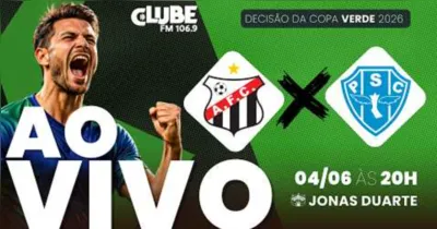 Anápolis e Paysandu começam nesta quinta-feira (4), às 20h, a disputa pelo título da Copa Verde 2026, e você acompanha toda a emoção da decisão na transmissão ao vivo da Rádio Clube do Pará pelo Tem Jogo no DOL.
