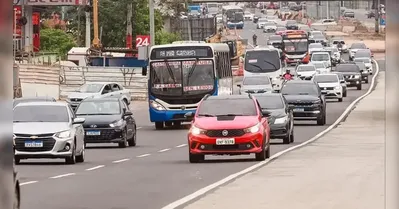 O movimento de saída de Belém ainda é considerado tranquilo na manhã desta quinta-feira.