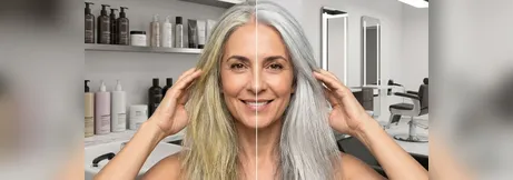Imagem ilustrativa da imagem Cabelos grisalhos? Aprenda a manter o brilho e tirar o amarelado