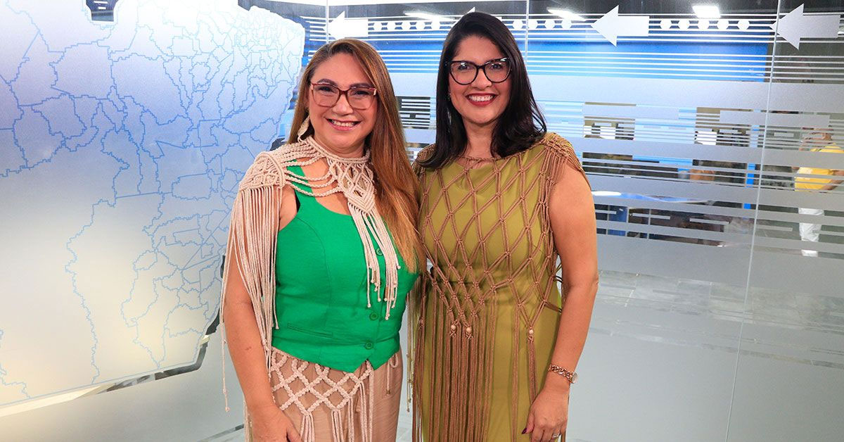 A apresentadora Priscila Belfort recebe Patrícia Viana, artesã e fundadora do Atelier Amor Atrelado