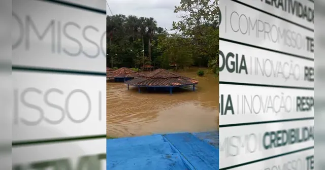 Imagem ilustrativa da notícia Vídeo: Rio Apeú sobe após forte chuva em Castanhal 