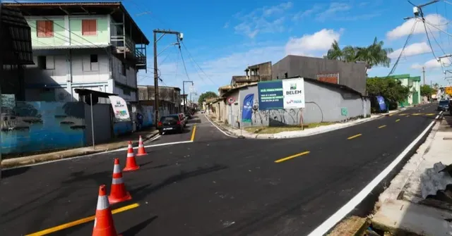 Imagem ilustrativa da notícia Prefeitura de Belém entrega ruas pavimentadas e beneficia 4 mil pessoas