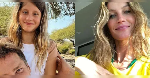 Imagem ilustrativa da notícia Filha de Gisele Bündchen chama atenção durante jogo do Brasil