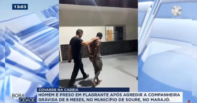 Imagem ilustrativa da notícia Homem é preso em flagrante por agredir companheira grávida em Soure, no Pará