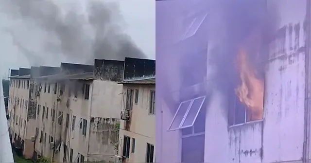 Imagem ilustrativa da notícia VÍDEO: incêndio atinge e destrói apartamento em Marituba